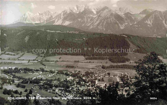 74014235 Schladming Obersteiermark AT Panorama Blick gegen Dachsteingebirge