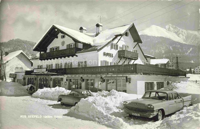 74014237 Seefeld Tirol Hotel Café Restaurant Winter in den Alpen