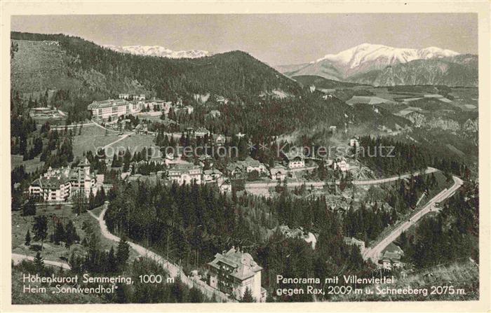 74014248 Semmering Niederoesterreich Panorama Hoehenkurort Heim Sonnwendhof Vill