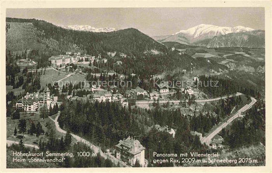 74014248 Semmering Niederoesterreich Panorama Hoehenkurort Heim Sonnwendhof Vill