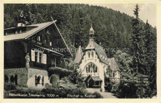 74014249 Semmering Niederoesterreich Pfarrhof und Kircherl Hoehenkurort