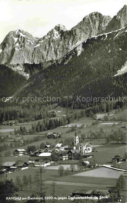 74014268 Ramsau Dachstein Steiermark AT Panorama Blick gegen Dachsteinsuedwaende