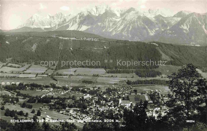 74014271 Schladming Obersteiermark AT Panorama Blick gegen Dachsteingebirge