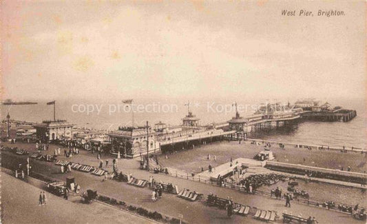 74014563 BRIGHTON  East Sussex UK West Pier aerial view