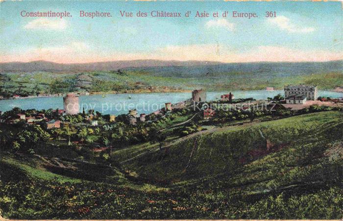 74014614 Constantinople Constantinopel ISTANBUL TK Bosphore Vue des Châteaux d'A