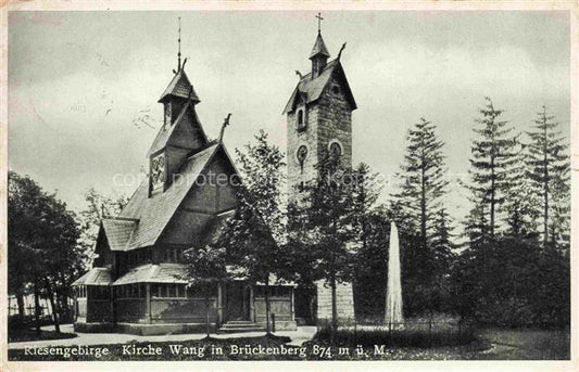 74015015 Brueckenberg Krummhuebel Riesengebirge PL Kirche Wang