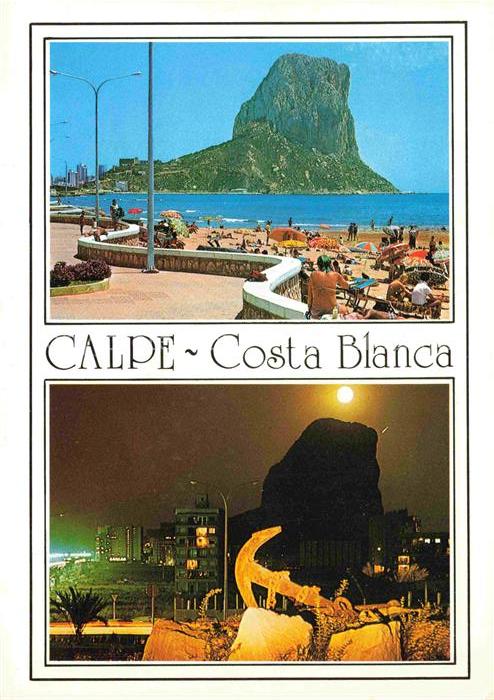 74015040 Calpe Calp Alicante ES Penón de Ifach Playa vista de noche