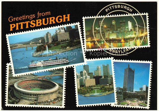 74015126 Pittsburgh Pennsylvania USA River Boat Stadium Point State Park Fountai