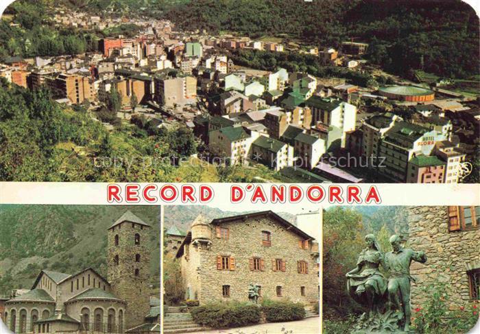 74015165 Andorra Andorre Vista general Esglesia d'Andorra Vella Casa de la Vall