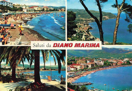 74015851 Diano Marina Liguria IT Kuestenpanorama Strand Promenade