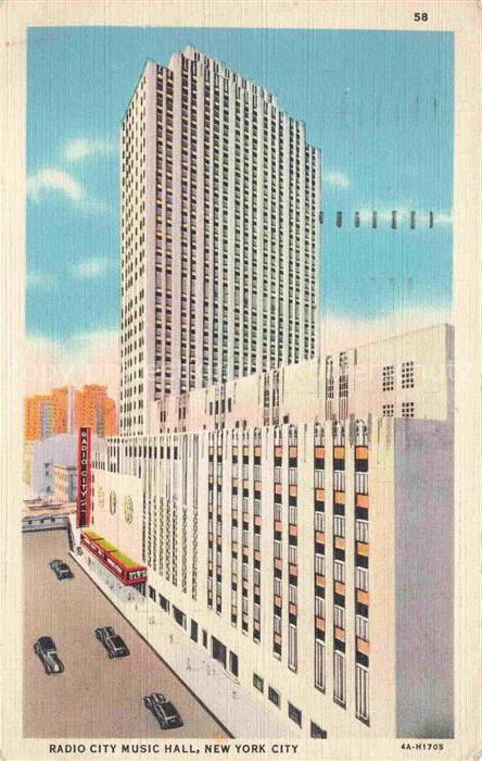 74015920 NEW YORK City USA Radio City Music Hall Illustration