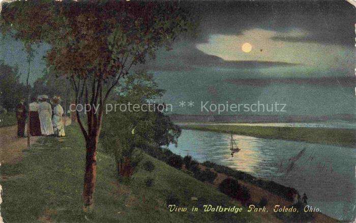 74015923 Toledo Ohio USA View in Walbridge Park Painting Kuenstlerkarte