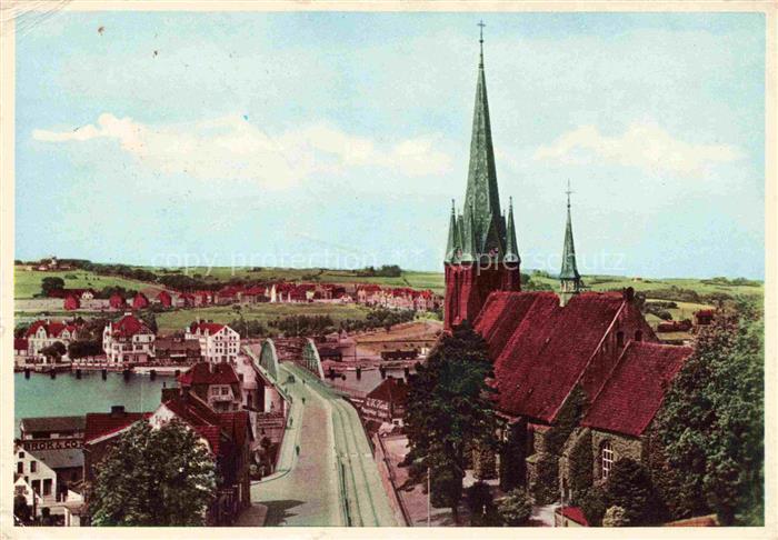 74015981 Sonderborg DK Teilansicht mit Kirche