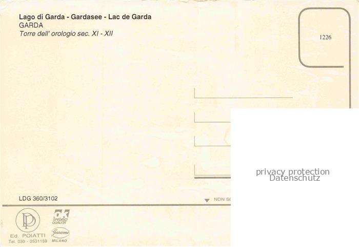 74016020 Garda Lago di Garda Torre dell orologio sec. XI-XII