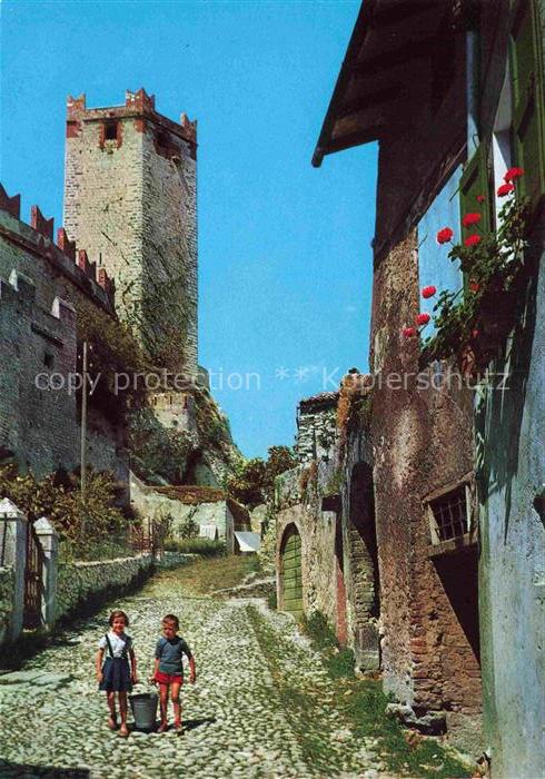 74016023 Malcesine Lago di Garda Salita al Castello Aufstieg zum Schloss