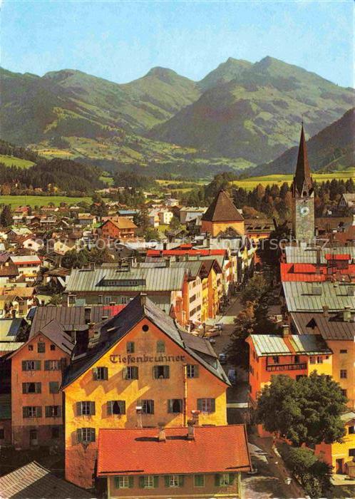 74016160 Kitzbuehel Tirol AT Panorama Blick von der Pfarrkirche gegen Sueden