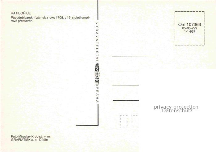 74016169 Ratiborice Ratoborschitz Ratiboritz CZ Puvodne barokni zamek z roku 170