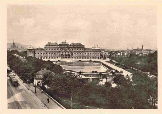 74016810 WIEN AT Galerie des 19. Jahrhunderts Panorama Blick auf oberes Belveder