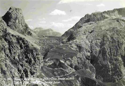 74016816 Rifugio Alpe di Tires Tierser-Alplhuette 2435m Pordoi IT Gebirgspanoram