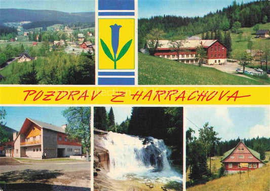 74016839 Harrachov Harrachsdorf CZ Panorama Sportzentrum Hotel Wasserfall Cottag