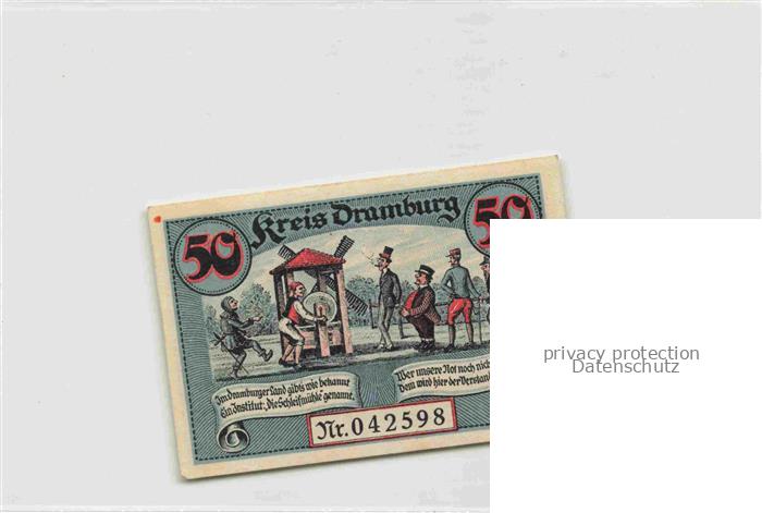 74018160 Dramburg Pommern Drawsko Pomorskie PL 50 Pfennig Notgeldschein