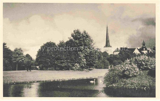 74017108 Reval TALLINN Estonia Partie am Wasser Blick zur Kirche