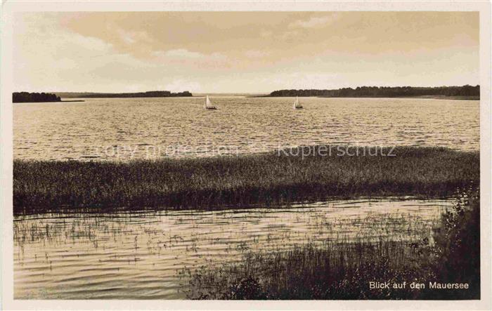 74017112 Mauersee Loetzen Masuren Gizycko PL Panorama Blick ueber den See