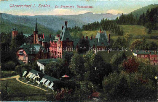 74017145 Goerbersdorf  Sokolowsko Schlesien PL Teilansicht mit Dr. Brehmer's San