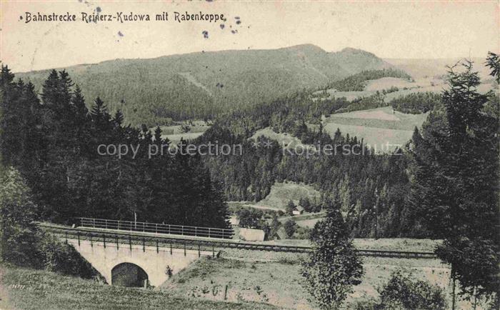 74017151 Reinerz Bad Niederschlesien Duszniki-Zdroj PL Panorama Bahnstrecke Rein