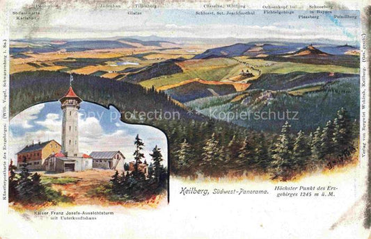 74018176 Keilberg Erzgebirge Klinovec v Rudhori 1244m CZ Panorama Hoechster Punk