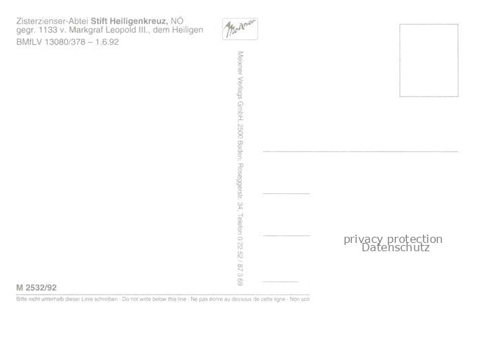 74017903 Heiligenkreuz Niederoesterreich AT Zisterzienser-Abtei Stift Heiligenkr