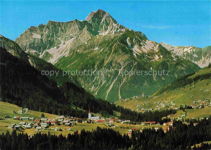 74017928 Riezlern Kleinwalsertal Vorarlberg Panorama Blick gegen Hirschegg Mitte