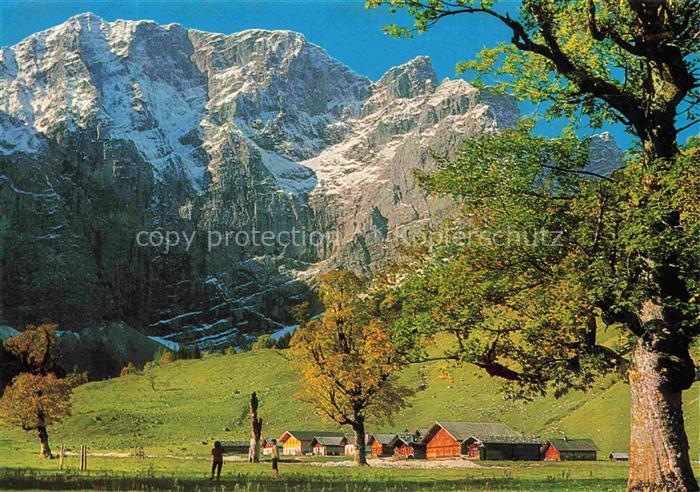 74018235 Eng Alm 1272m Tirol Panorama Almen am Grossen Ahornboden Karwendelgebir