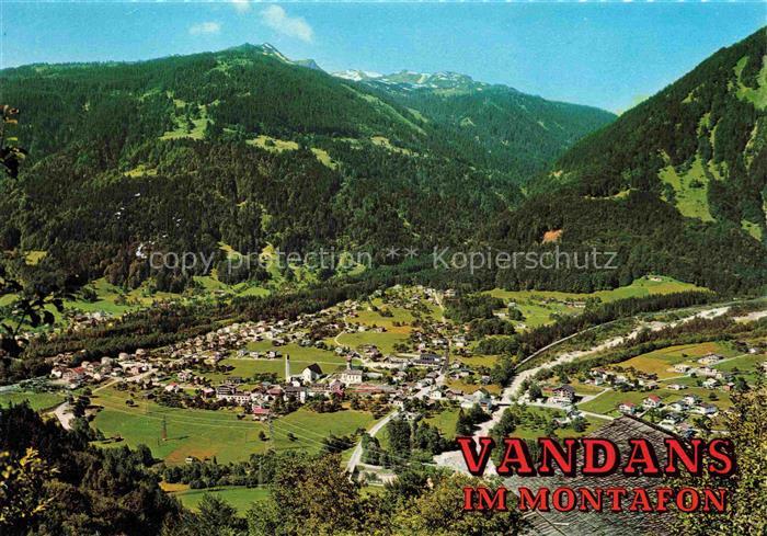 74018279 Vandans Vorarlberg AT Panorama Blick ins Tal