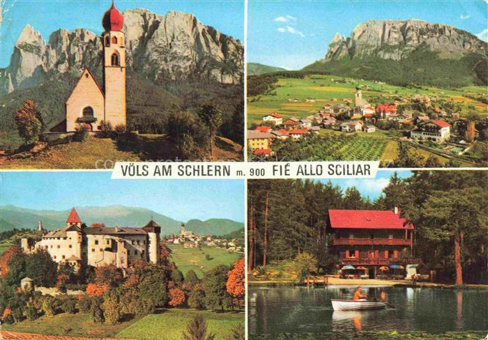 74018283 Voels Schlern Suedtirol IT Bergkirche Panorama Schloss Hotel Gaststaett