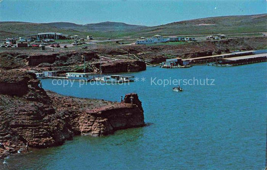 74018312 Wilson Kansas USA Campbell's Marina aerial view