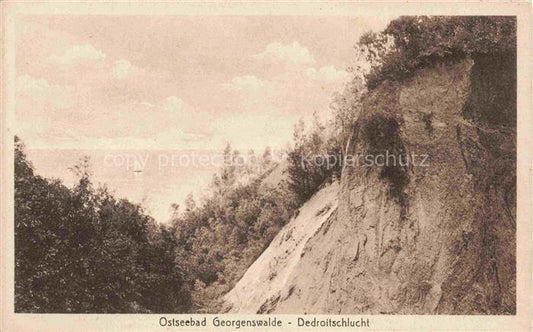 74018432 GEORGENSWALDE Otradnoje Rauschen Ostseebad RU Dedroitschlucht Steilkues