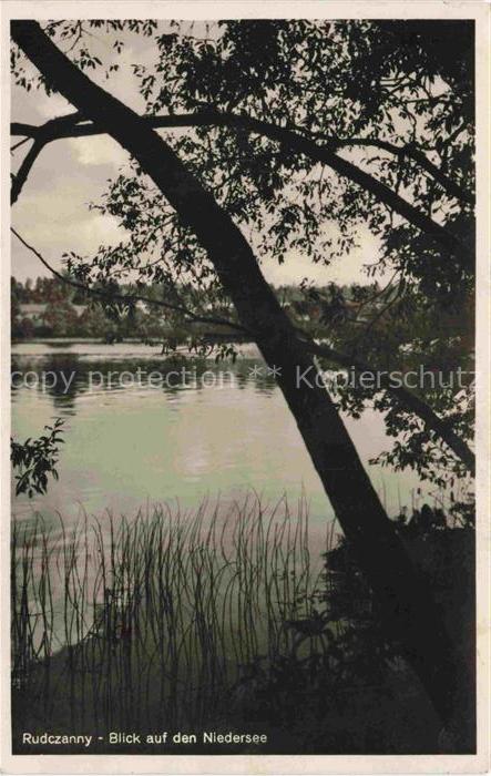 74018437 Rudczanny Ostpreussen Blick auf den Niedersee am Kurhaus