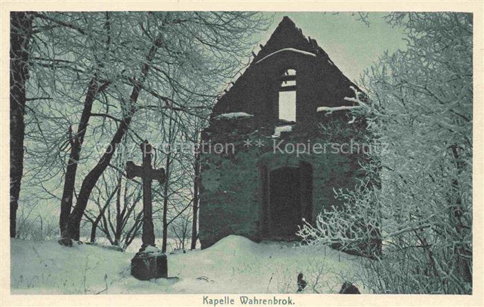 74018441 Wahrenbrok RIGA Latvia Kapelle Kreuz im Winter Kurland 1916/17