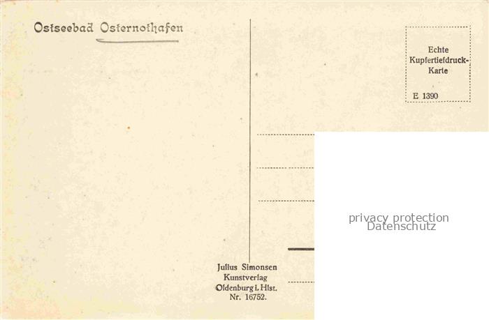 74018446 OSTERNOTHAFEN Swinemuende PL Durchbrechende Sonne am Meer Kupfertiefdru