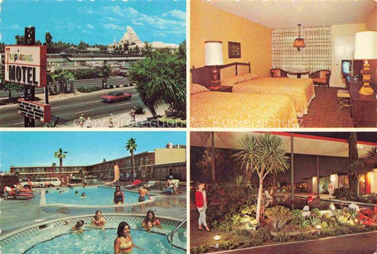 74019300 Anaheim California USA Topicana Motel Swimming Pool Restaurant