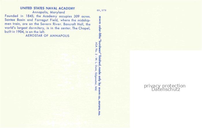 74019776 Annapolis Maryland USA United States Naval Academy aerial view