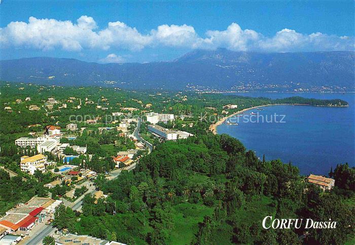 74020973 Dassia Corfou Greece Fliegeraufnahme