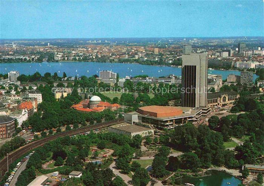 74021351 HAMBURG Panorama Blick vom Fernsehturm auf Congress Centrum und Alster