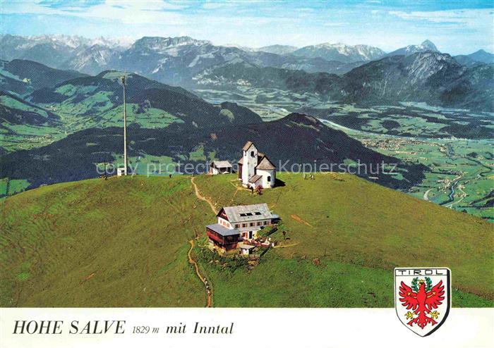 74024032 Hohe Salve 1681m AT Panorama Blick ins Inntal Alpenpanorama Rofan- und