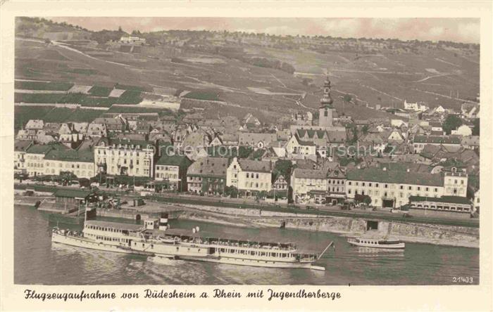 74014162 Schiffe Ships Navires Ruedesheim Rhein Jugendherberge