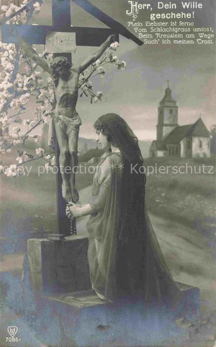 74015883 Foto HB Nr. 7095 Gebet Kreuz Jesus