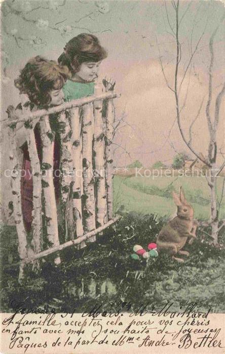 74019951 Ostern Easter Paques Pasqua-- Kinder Hase Kaninchen