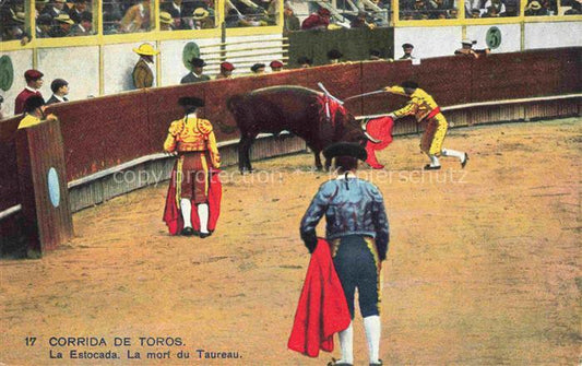 74019962 Corrida de Toros Stierkampf Bullfight-- Mort Taureau