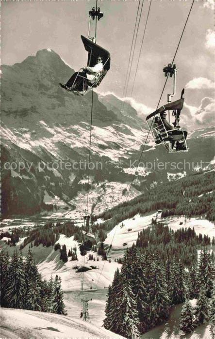 74019965 Sessellift Chairlift Telesiege Grindelwald First Bahn Eiger